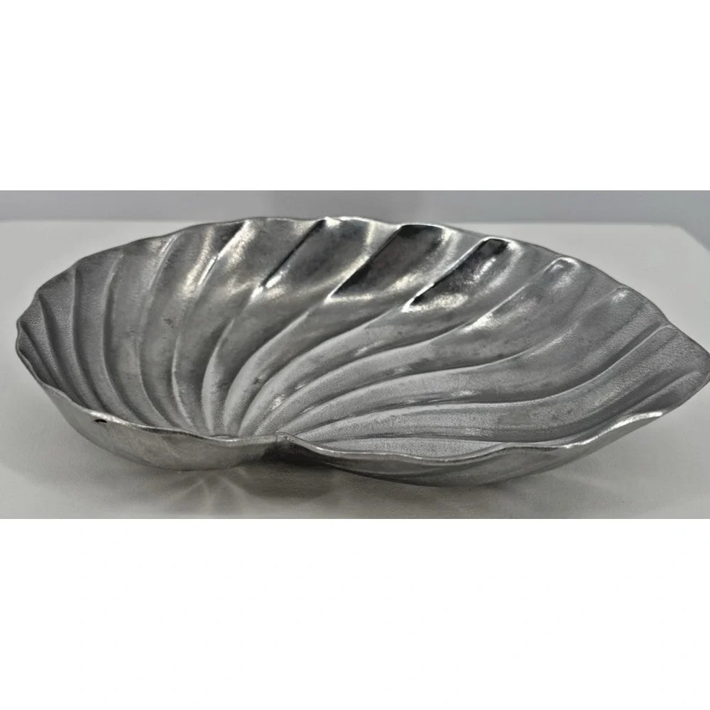 Vintage Wilton Pewter Nautilus Shell Bowl Decorative Metal Serving Dish Pennsylv